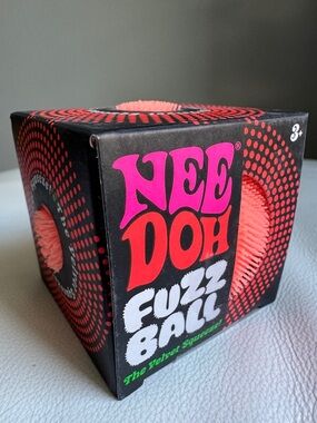 SHIPS TODAY! NeeDoh Fuzz Ball Orange Fidget TikTok Viral Squishy Squeeze Toy New